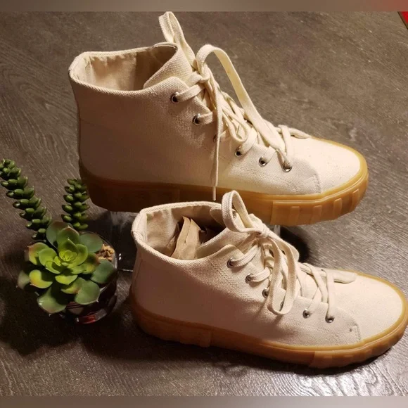 High Top Zara Canvas Boots Zara Sneaker Boots Online